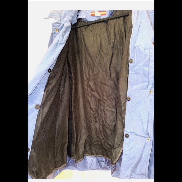 Vintage 80s Tudor Court by Haband Lined RemovableHood Jacket Windbreaker XL Blue - Picture 7 of 9